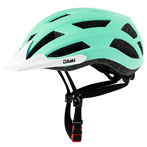 Adult Bike Helmet, Road Mountain Bicycle Helmet For Men Women, Lightweight And Adjustable With Detachable Visors, 2 Sizes (Mint Green) #TOP1