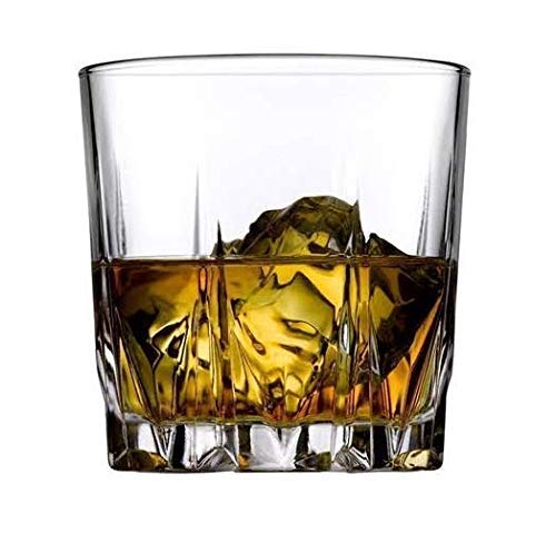 Ezalla Whiskey Glasses Set of 6 pcs- 300 ml Whiskey Glass Set Bar Glass for Drinking Bourbon, Whisky, Scotch, Cocktails, Cognac Tumblers Glass Whisky Glasses Set of 6 2