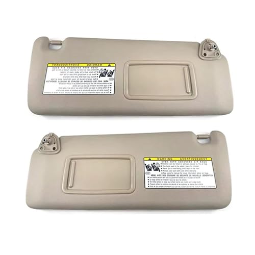 Pare-soleil beige pour Highlander 2004-2007 avec miroir de maquillage