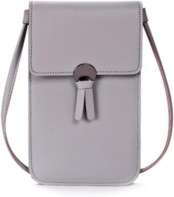 Women Outdoor Pocket Wallet Crossbody Bag Heart Shaped Decorative Mobile Phone Screen Touch