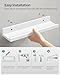 SONGMICS Floating Shelves, Set of 3 Wall Shelves, 15-Inch Wide, for Photo Frames and Trinkets, for Living Room, Home Office, Kitchen, Bathroom, White ULWS38WT