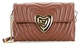  Escada Mittelgroße Heart Bag aus Leder AB775 ONE A214 Cognac
