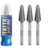 Carbide Burr 1/4" Shank, SL-4 Tungsten Double Cut Rotary Die Grinder Bits - Cutting Burrs for Milwau