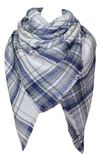 vxsvxm Plaid Scarf Women's Winter Oversized Tartan Shawl Wrap Blanket Scarf Warm Tassels Pashmina Poncho