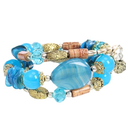Bracelet bleu clair en cristal de Bohême, le cadeau idéal pour femme