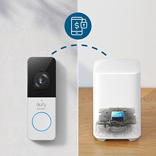 eufy Security Campainha de vídeo 2E (bateria) com resolução 2K e bateria de 120 dias, instalação com