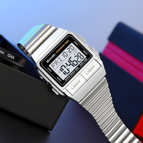 Image of MASTOP Retro Digital Watch for Men Vintage with Multi-Function & Stylish Design for Daily & Outdoor Use