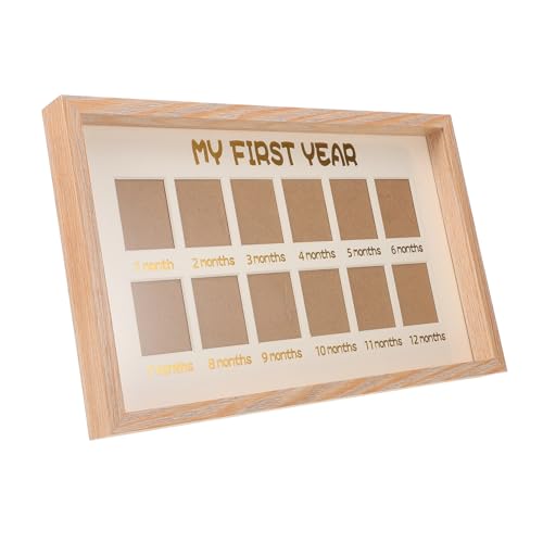 BESPORTBLE First Birthday Present Photo Frame 12 Month Milestone Frame Boys Milestone