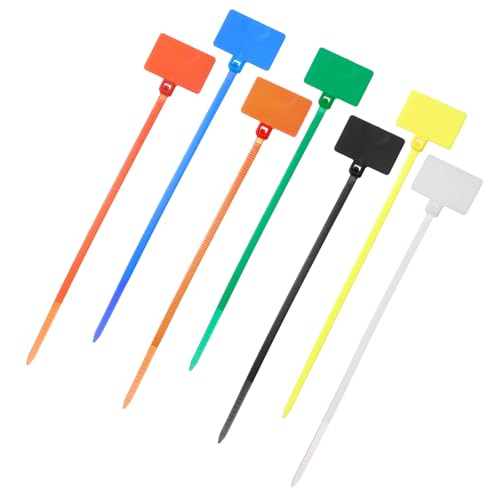 sourcing map 100 etiquetas marcadoras de cable de nailon, 8.7 pulgadas, autoblocante, para marcar organizaciones, multicolor