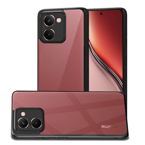 Image of AESTMO Realme P3 Ultra 5G Back Cover | 360 Protection | Crystal Clear Hard Back Transparent | Bumper Case for Nothing Realme P3 Ultra 5G (PC+TPU, Black Bumper)