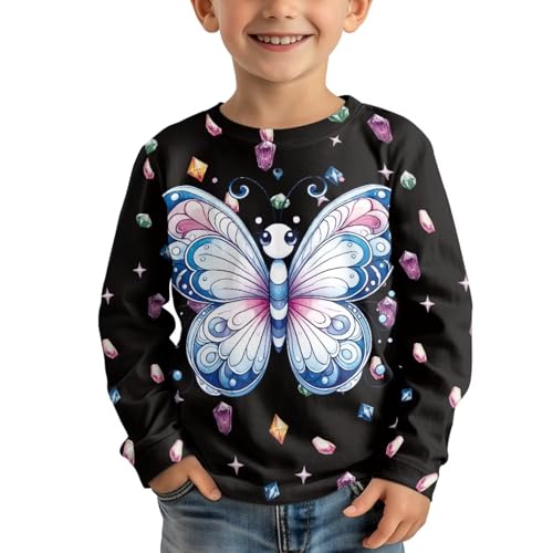 Image of Long Sleeve Shirts for Girls Winter Tops 3-16t Cartoon T Shirts for Fall Clothes