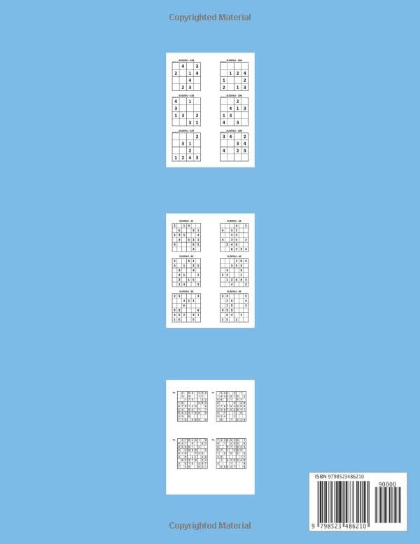 The Best Sudoku For Smart Kids: Smart Sudoku For Kids | Sudoku Puzzles For Kids And Beginners 4x4, 6x6 and 9x9, With Solutions|| Easy, Medium, Difficulty Puzelle for Kids 6-12 and and All Ages image 3