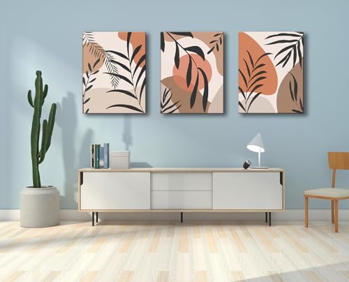 Image of msspart Boho Floral Wall Art Botanical Canvas Prints Decor Plant Illustration Modern Artwork Bohemia Pictures Decorative for Living Room, Bedroom, Office - 12 inchx16 inch