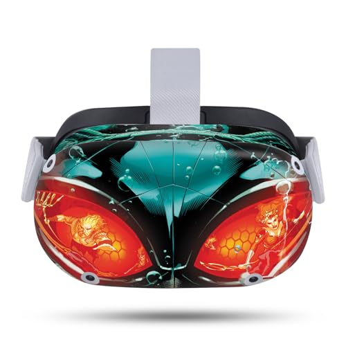 Head Case Designs Officially Licensed Aquaman DC Comics Black Manta Comic Book Cover Vinyl Sticker Skin Decal Cover Compatible with Meta Quest 2