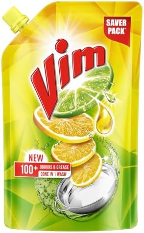 Vim Dishwash Liquid Gel Lemon 500 ml Refill Pouch