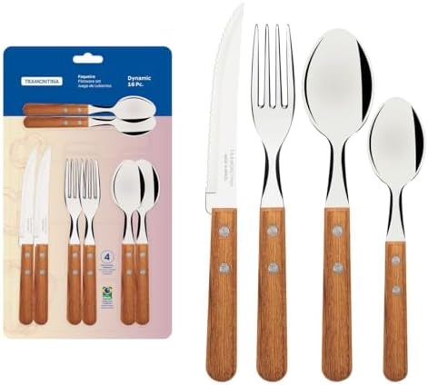 Faqueiro 16 Peças Dynamic Sortidos com Laminas de Aço Inox e Cabo...