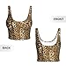 Women Girls Comfy U-Shaped Back Yoga Vest Elastic Brown Wild Cheetah Leopard Art Athletic Tops with Pads Control Shapewear Activewear for Workout Training