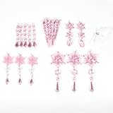 [FUPUTWO] クリスマス ツリー オーナメント クリスタル 雪の結晶 飾り付け 装飾 セット (ピンク)