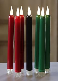 Flameless Kwanzaa Candles - Set of 7 Tapers (Battery Operated) Mishumaa Saba