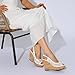 Allegra K Women's Lace Platform White Wedges Wedge Heel Sandals 9 M US