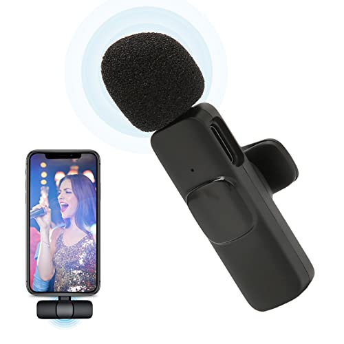 Plug Play Mini Microphone Lavalier sans Fil Bluetooth, Couplage Automatique Type C Mini Micro-Cravate, Micro Lavalier pour l'enseignement de la Prise de Vue Vidéo Cover
