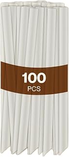 Gracz Boba Straws - 45 Angled Tip Disposable Paper Straws for Drinking Boba Tea and Smoothies - Made from Compostable Sugarcane Fiber - Use at Home, Parties, Catering Events - Pack of 100
