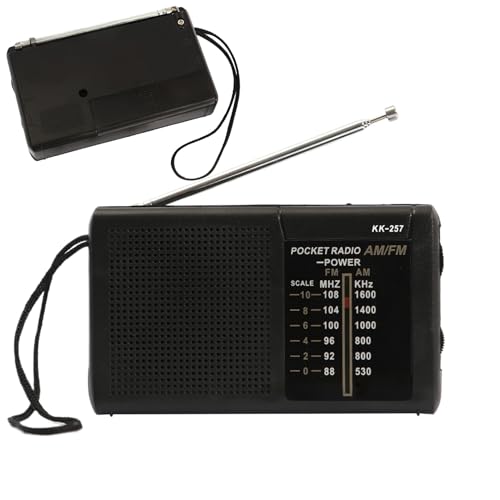 Mixnexorad Radio Am,Radio Transistor con Batería Am FM Portátil | Electrónica con Recepción Potente para Coche Hogar Garaje Exteriores Camping Viajes