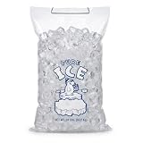 Ice Bags 20 lb – Pack of 500 on Wire Wicket with Twist Ties – Heavy Duty Bulk Ice Bags for Ice Machine – Perfect for Gas Stations, Restaurants & Convenience Stores – by Interplas