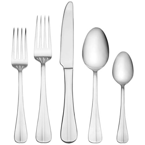 International Silver Simplicity 53-Piece Stainless Steel Flatware Set with Serving Utensil Set, Service for 8 Cover
