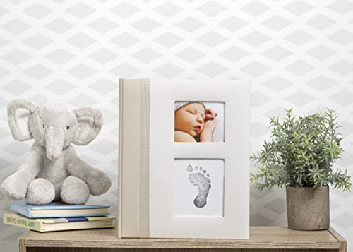 Pearhead First 5 Years Baby Memory Book With Clean-Touch Baby Safe Ink Pad To Make Baby’s Hand Or Footprint Included, Gender Neutral Registry Gift, Ivory Classic #TOP3