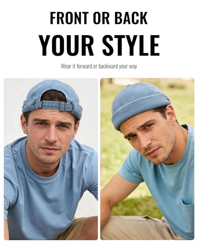 Image of CLAPE Watch Cap Work Beanie Corduroy Docker Leon Brimless Hat Rolled Cuff Harbour Hat