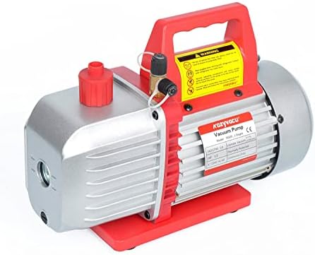 Kozyvacu Dual-Stage Rotary Vane Vacuum Pump for HVAC/Auto AC Refrigerant Recharging, EPoxy Resin or Wine Degassing, Laboratory, Medical or Milking (TA500)