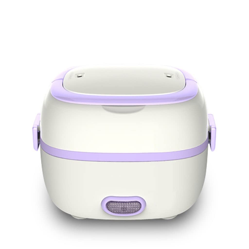 Fornello di riso elettrico Riscaldamento termico Scatola da pranzo elettrica 2 strati Contenitore for cottura a vapore portatile for alimenti for il