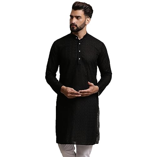 Image of SOJANYA Elegant Pastel Color Embellished Kurta for Men | Minimal Embroidery Festive & Ethnic Wear