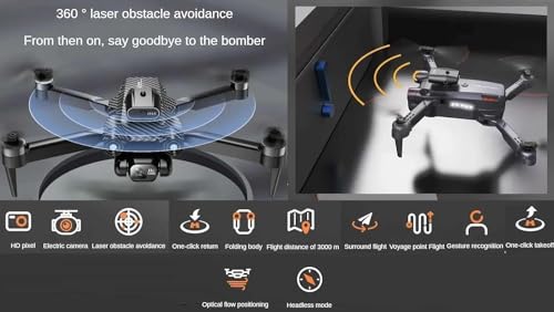 Image of Heattack Olly'S-Drone-With-4K-Camera-Wifi-FPV-1080P-HD-Dual-Foldable-RC-Drone-Altitude-Hold-Headless-Mode-Visual-Positioning-Auto-Return-App-Control-Multicolor-4 (DN8)