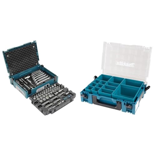Makita COFFRET MAKPAC OUTILLAGE À MAIN 120 PCS E08713 & Set organisateur de type MAKPAC clipsable et empilable - MAKITA 191X80-2