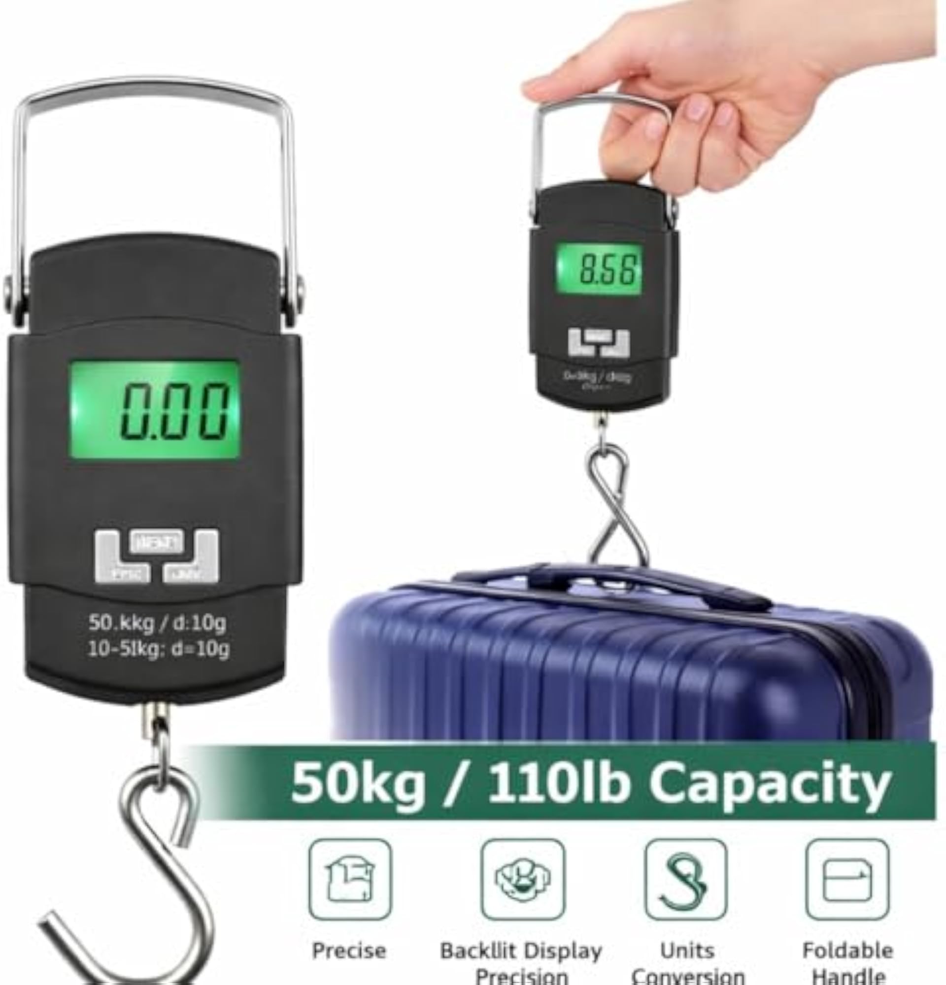 50kg Digital Hanging Scale for Luggage