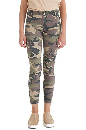 Suko Jeans Women's Cargo Pants - Skinny Fit - Stretch - 19153 CAMO 4