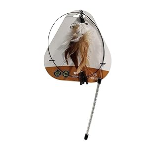 PETS EMPIRE Cat Stick Teaser Playing Stick & Feather Interactive Teasing Wand Toy for cat Kitten