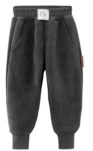 Happy Cherry Toddler Kids Winter Jogger Pants Fleece Lined Thick Sweatpants for Boys Girls