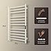 Poloma Wall Mounted Towel Warmer Rack for Bathrooms, Electric Heated Towel Rack Heater, Stainless Steel 12Bars White.