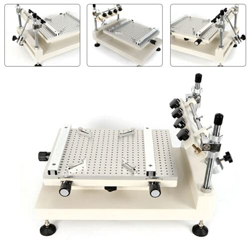 LYNICESHOP 3040 Solder Paste Printer Machine, PCB Manual Stencil Printer High Precision Silk Screen Stencil Printer SMT Stencil Machine for Packaging Printing Industry, Advertising Printing Industry