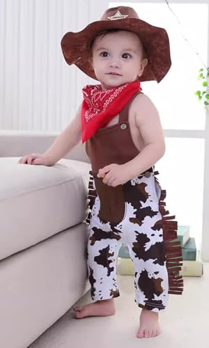 Disfraz de vaquero/a para bebé 2-3 años miniatura 2