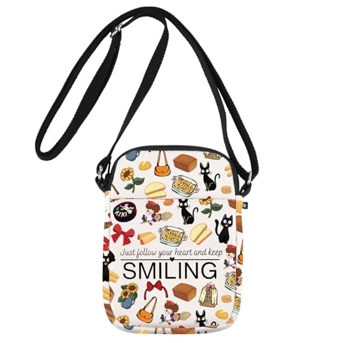 JNIAP Anime Inspired Crossbody Bag Kiki Bakery Gift Just Follow Your Heart And Keep Smiling Jiji Shoulder Bag