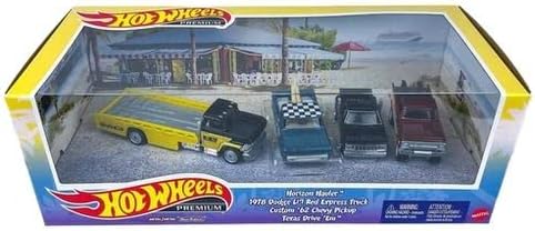 Hot Wheels Premium Horizon Hauler Pickup Truck Set Metal Real Riders