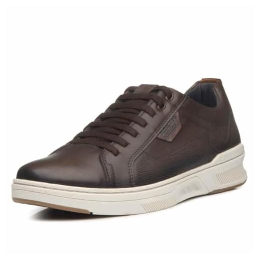 Sapatênis Masculino Pegada Street em Couro Marrom - 43