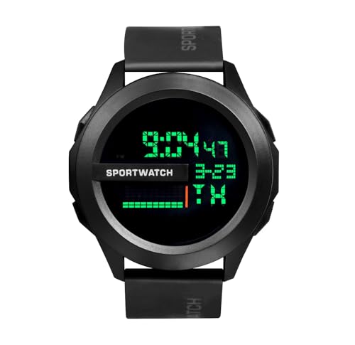 デジタル 腕時計 メンズ シリコン 防水: LED 目覚まし 曜日 カレンダー ストップウォッチ シンプル おしゃれ クォーツ時計 ファション アクセサリー - 誕生日 クリスマス 子供の日 プレゼント
