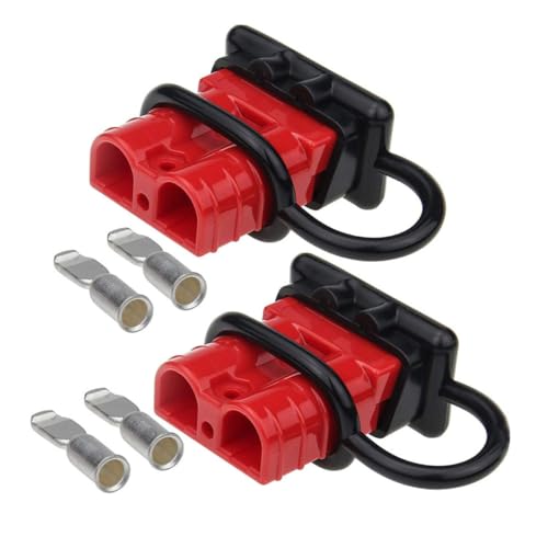 Didiseaon Connettore Rapido Alimentazione Caricatore Batteria per Carrelli Elevatori con Cappucci Antipolvere e Terminali Materiale Plastico Robusto Portatile e Duraturo per Veicoli