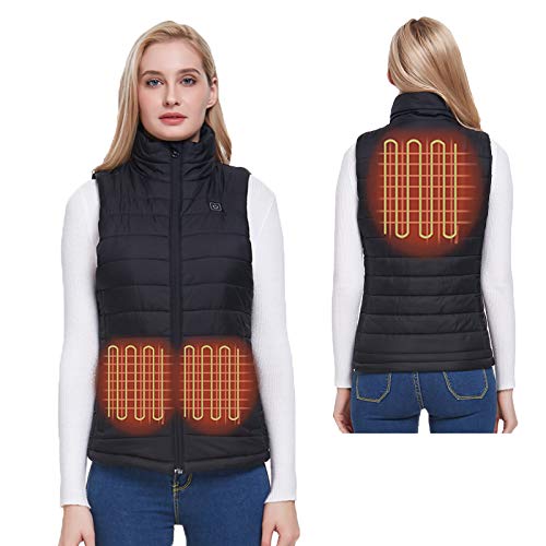 Women and Teen Girls Heated Vest with 8.4V Rechargeable Battery Pack,S