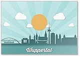 Wuppertal Skyline - Deutschland Illustration Kühlschrankmagnet